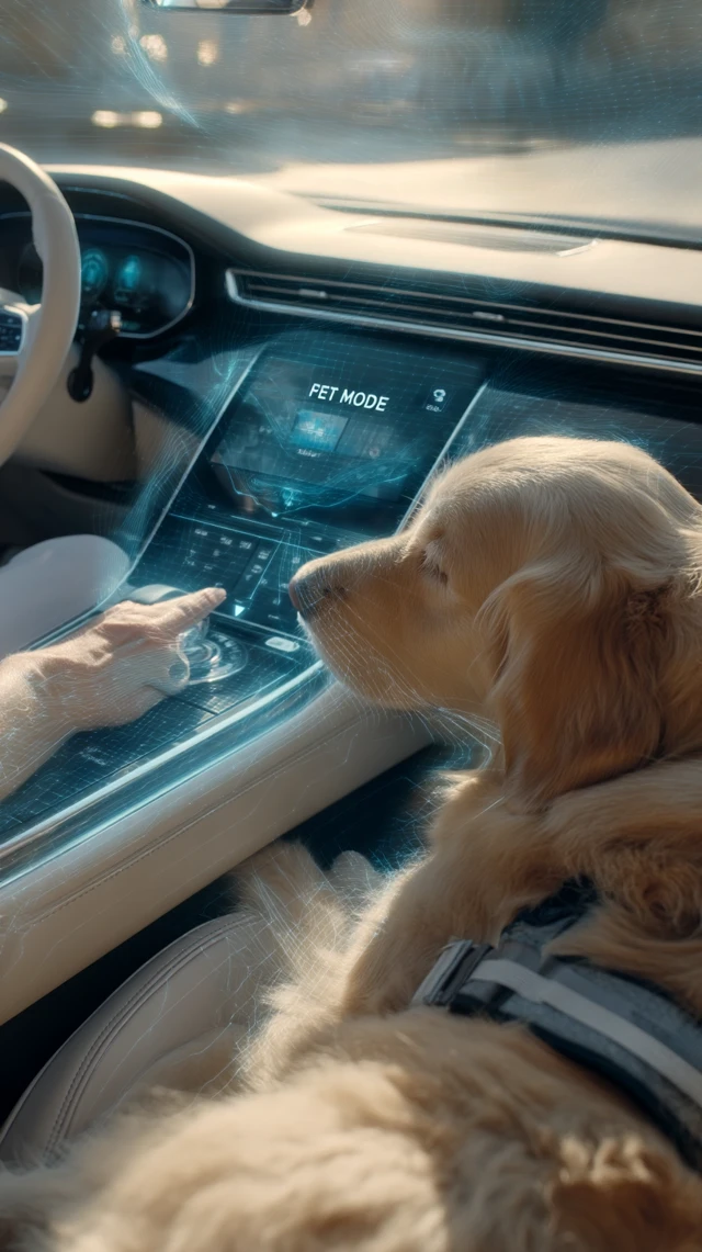 Tank 300 Interior with Golden Retriever in PET MODE