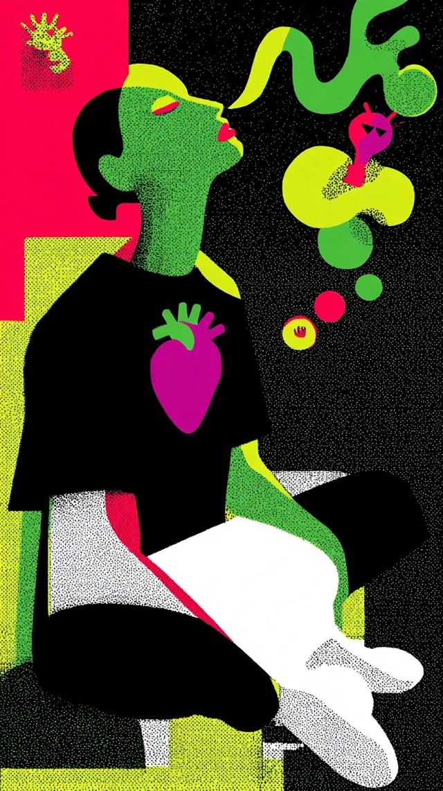 Creative Woman Surreal Pop Art Portrait