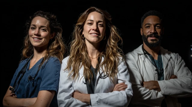 Healthcare Professionals: Doctors and Nurse Portrait