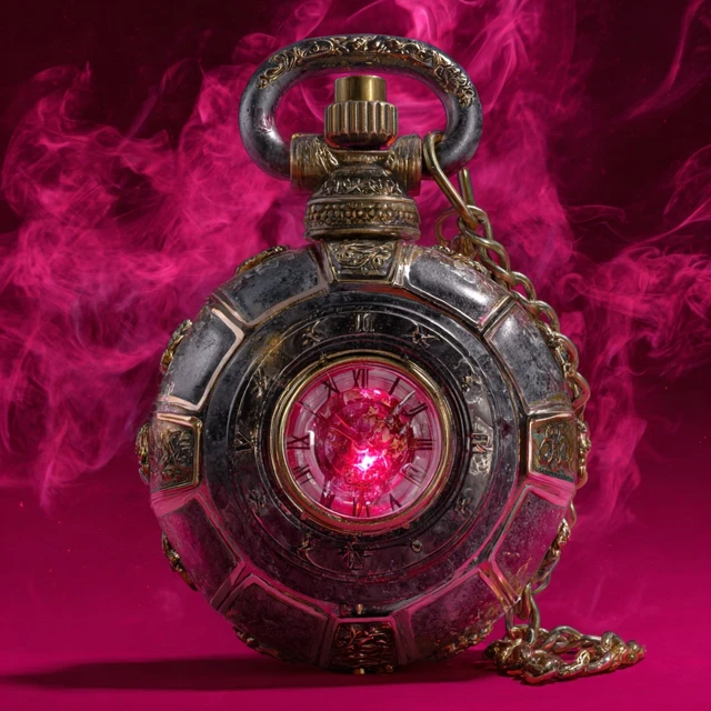 Pink Pop Design Time Bomb Pocket Watch