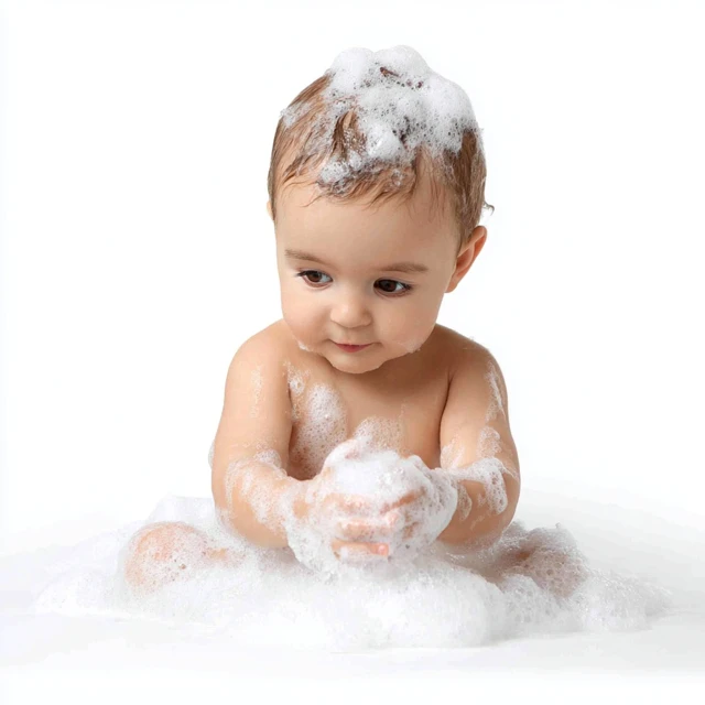 Baby Bath Time Body Wash Adorable Moment