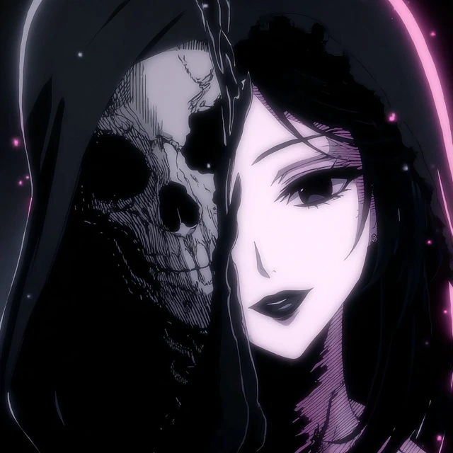 Dark Femme Fatale Grim Reaper Anime Art
