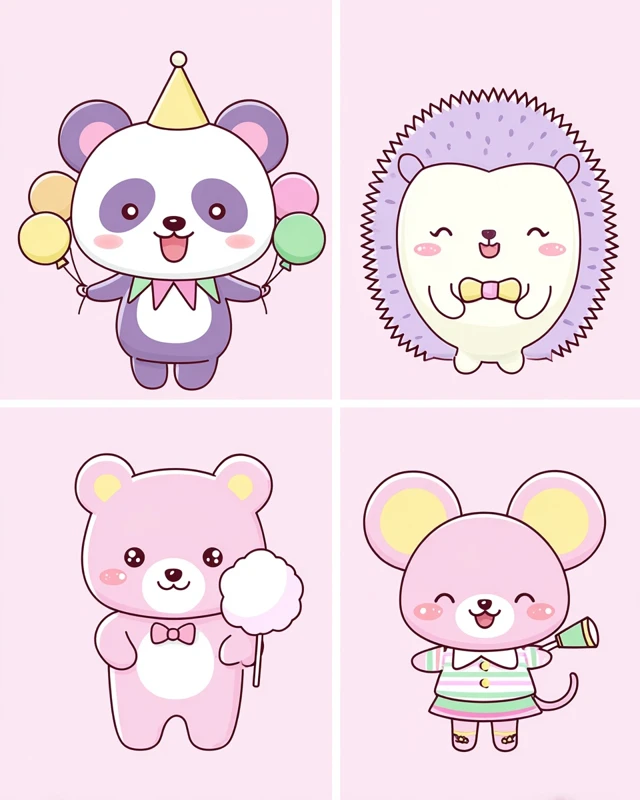 Kawaii Animal Clipart Collection For Kids Decor