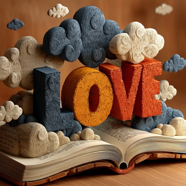 3D Pop Up Love Illustration