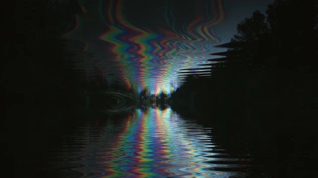 Psychedelic Vortex Gradient Color Reflection
