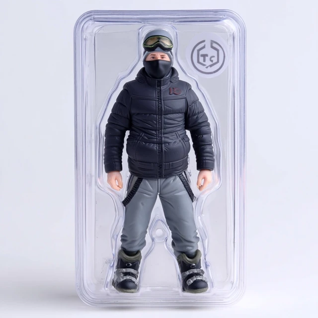 Action Figure Man in Ski Gear Packaged