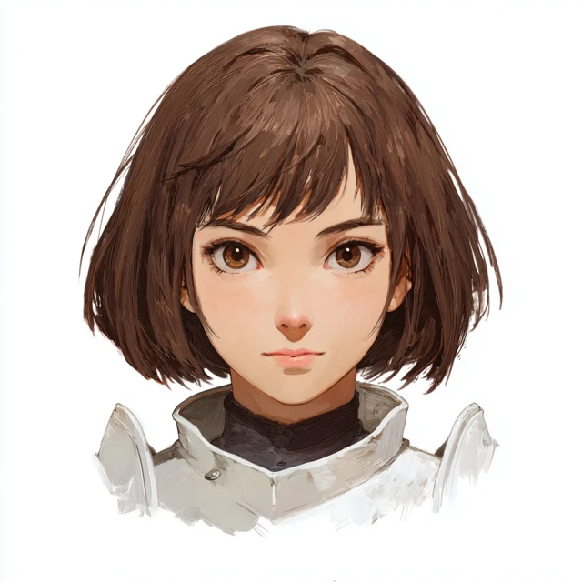 Anime Squire Portrait Young Female Headshot