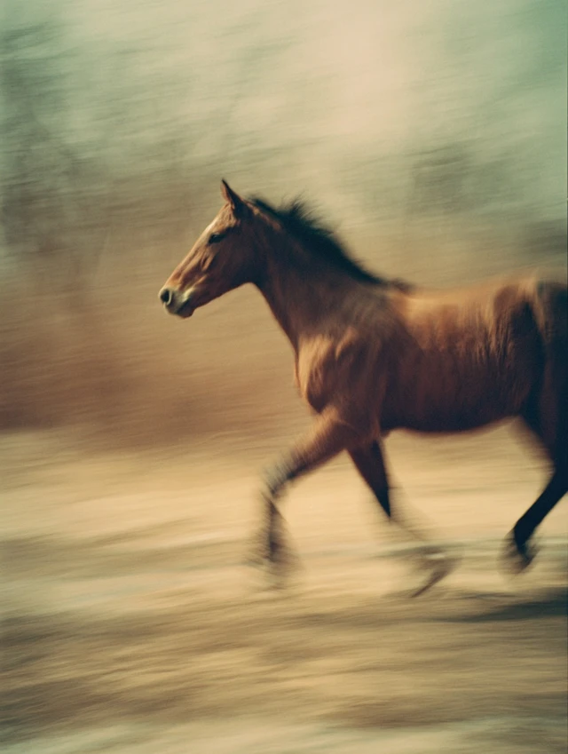 Galloping Horse Vintage Photo