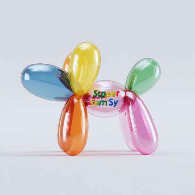 Colorful Glass Balloon Dog Sculpture Jeff Koons Style