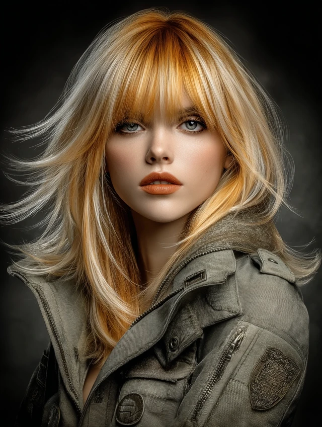 Blonde Woman Thermochromic Portrait