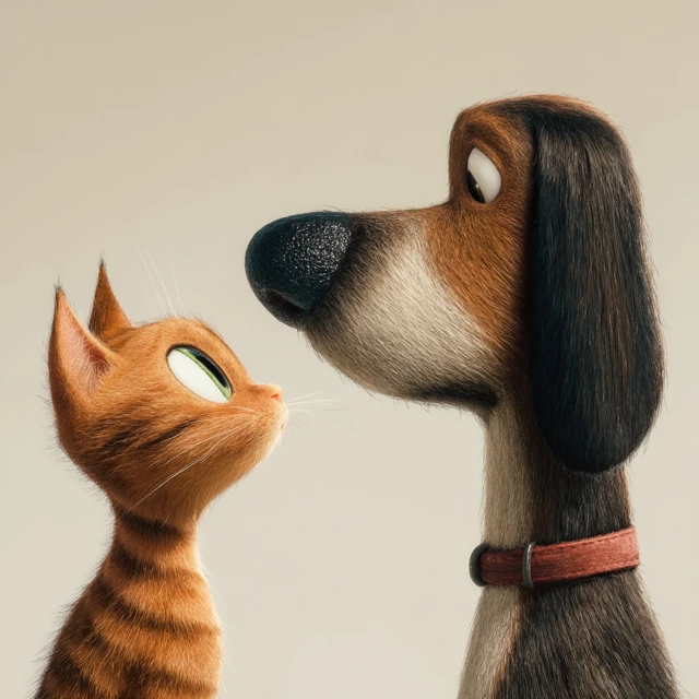 Cat and Dog Portrait Pet Photography