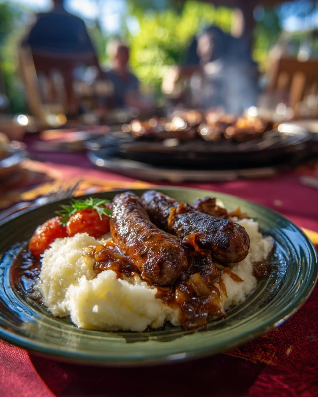 Boerewors and Maize Meal Porridge South African BBQ