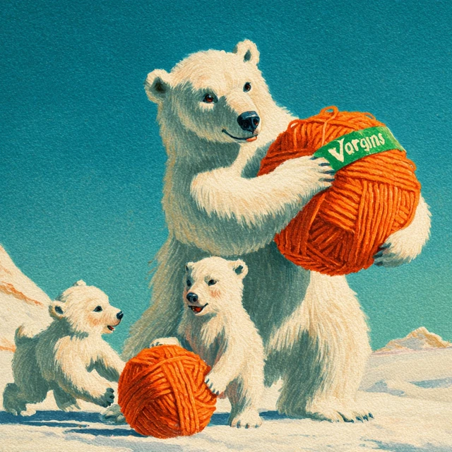 Vintage Polar Bear Yarn Advertisement