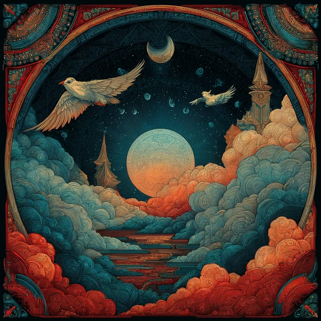 Soul Album Cover Art Intricate Line Work Epic Details