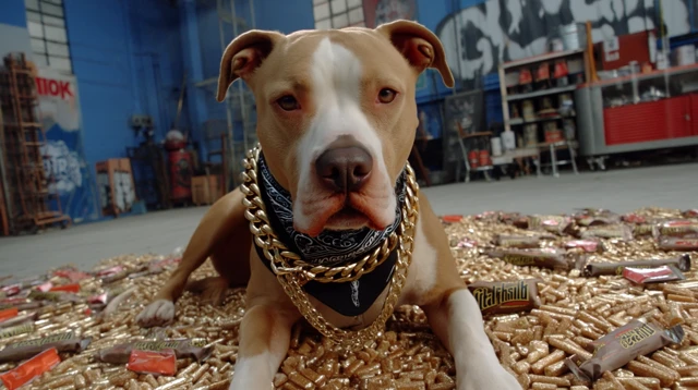 Dog Treats Rain Pitbull Playful Studio