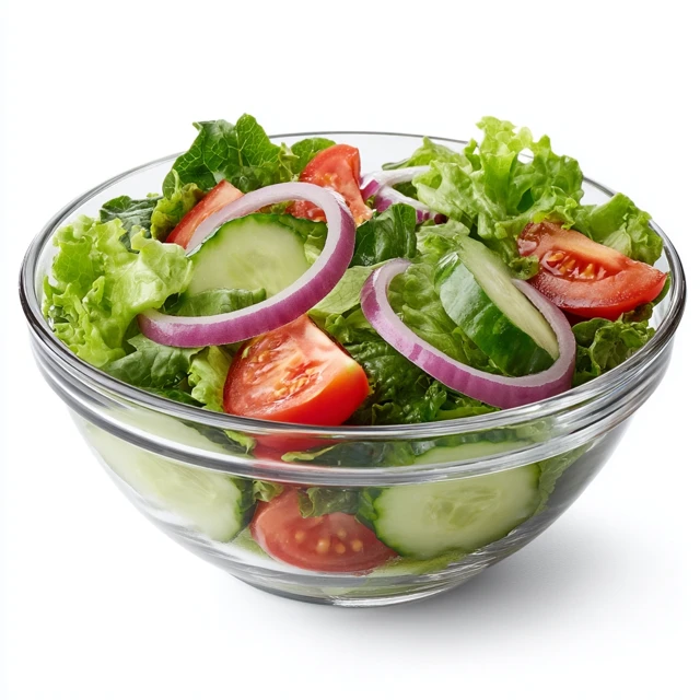 Fresh Green Salad with Tomatoes and Red Onion