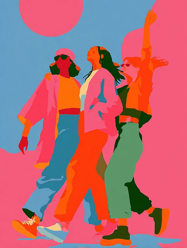 Summer Music Festival Illustration Colorful Dancing People