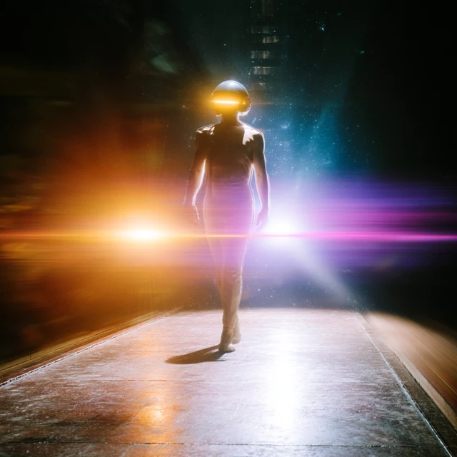 Future Running Light Beams Abstract Image