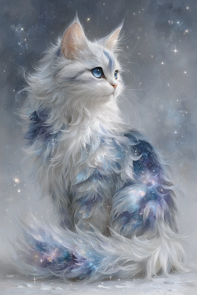 Galaxy Cat Watercolor Art