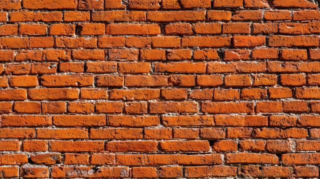 Red Brick Wall Background Horizontal View Detailed Texture