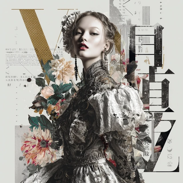 Elegant Fashion Collage Modern Art