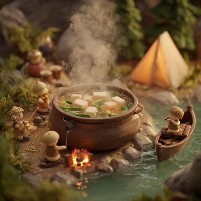 Korean Doenjang Jjigae Miniature Campsite
