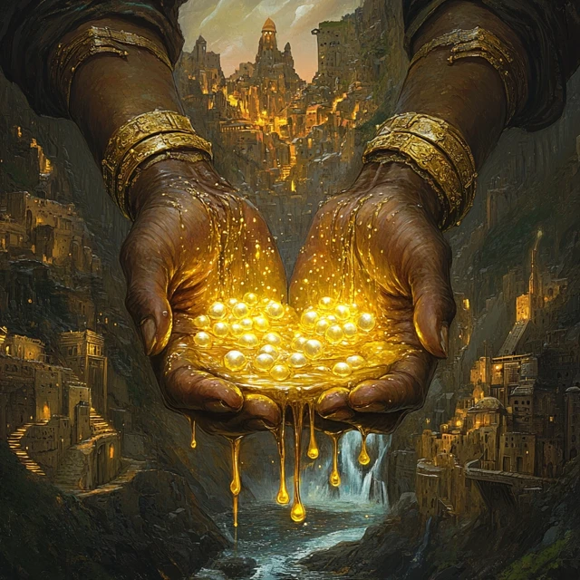 Ajes Power Hands Spiritual Wealth Fantasy Art