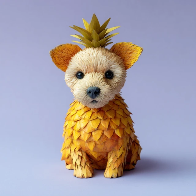 Paper Art Pineapple Puppy Origami