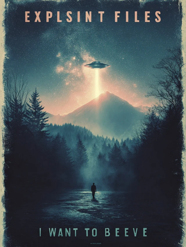 Epstein Files XFiles Poster I Want To Believe