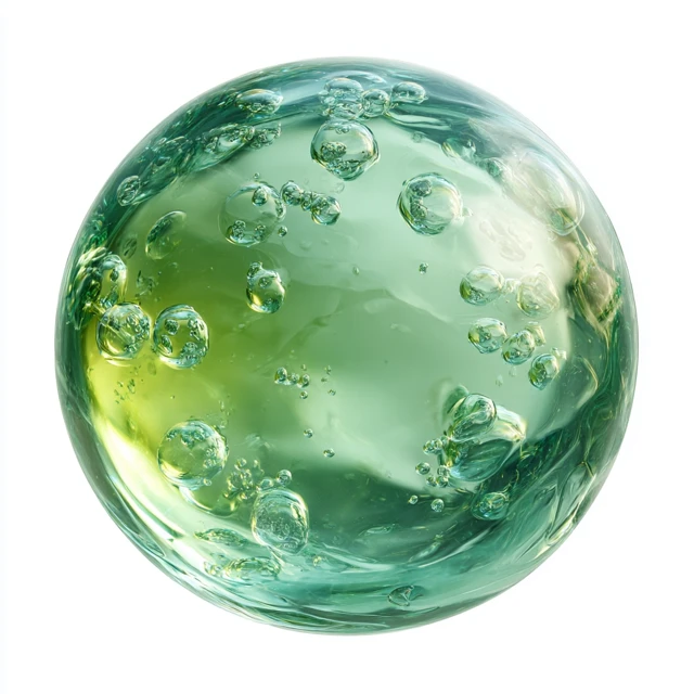 Botanical Serum Ampoule Sphere with Bubbles