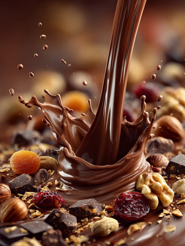 Chocolate Deluge with Dried Apricots and Nuts