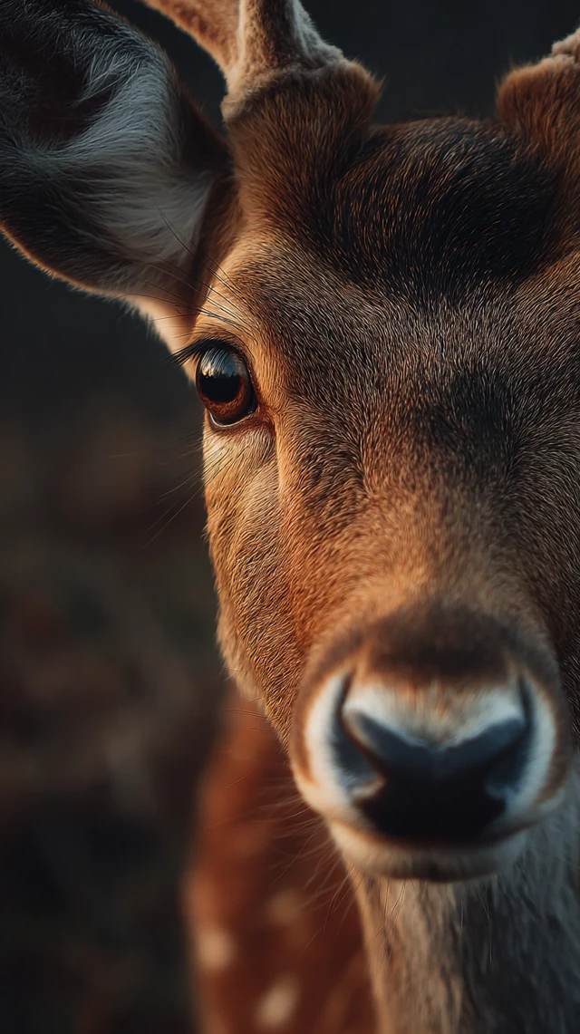 Deer Closeup Beautiful Cinematic Morning Shot