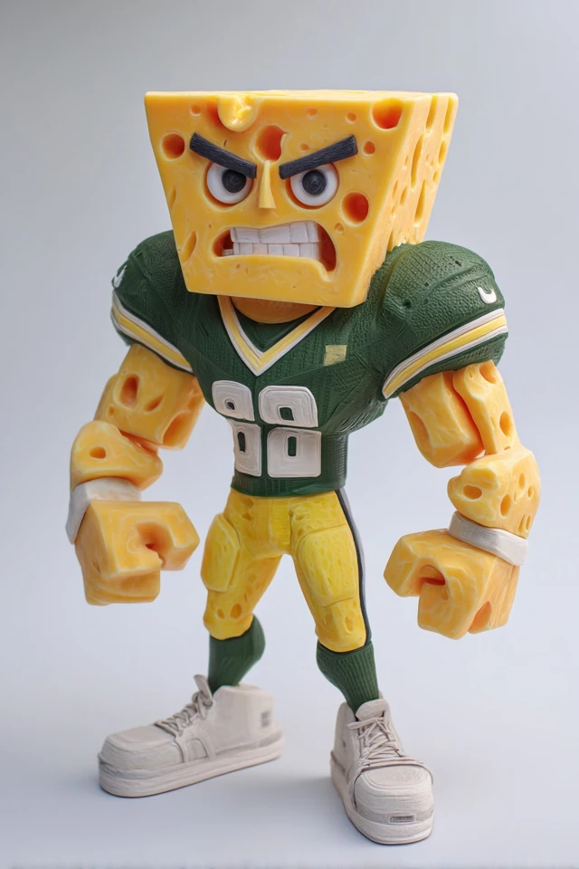 Cheese Football Player 3D Art