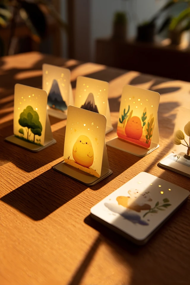 LED Lit Science Cards with Cartoon Designs