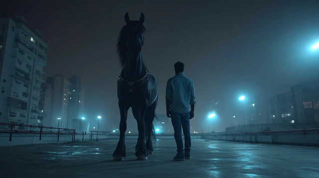 Pegasus Rooftop Encounter Night Cinematic