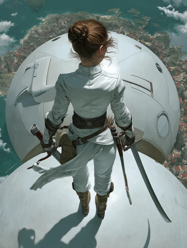 Fantasy Monk on UFO: Comic Book Art