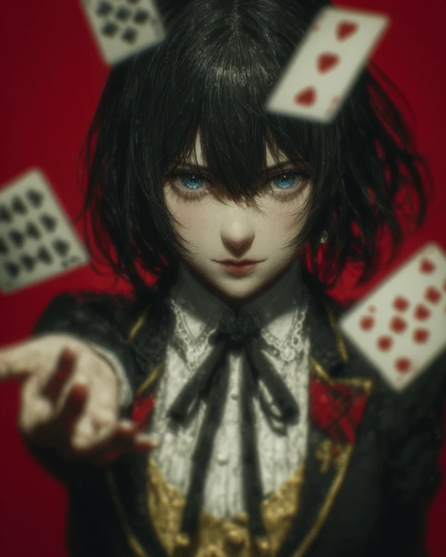 Kakegurui Yumeko: Anime Art with Playing Cards