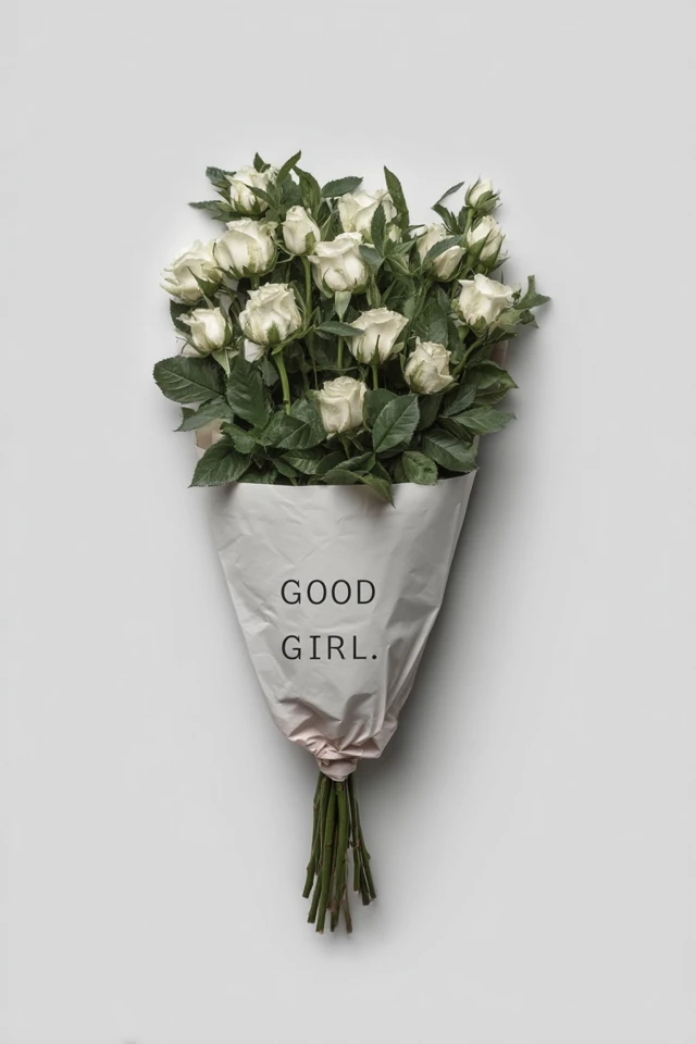 White Rose Bouquet GOOD GIRL - Fine Art Photography