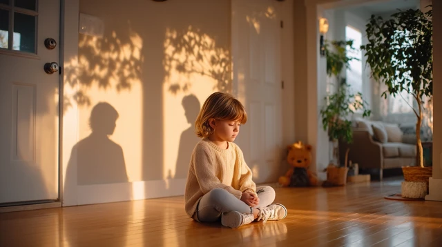 Childhood Trauma and Family Conflict Illustration