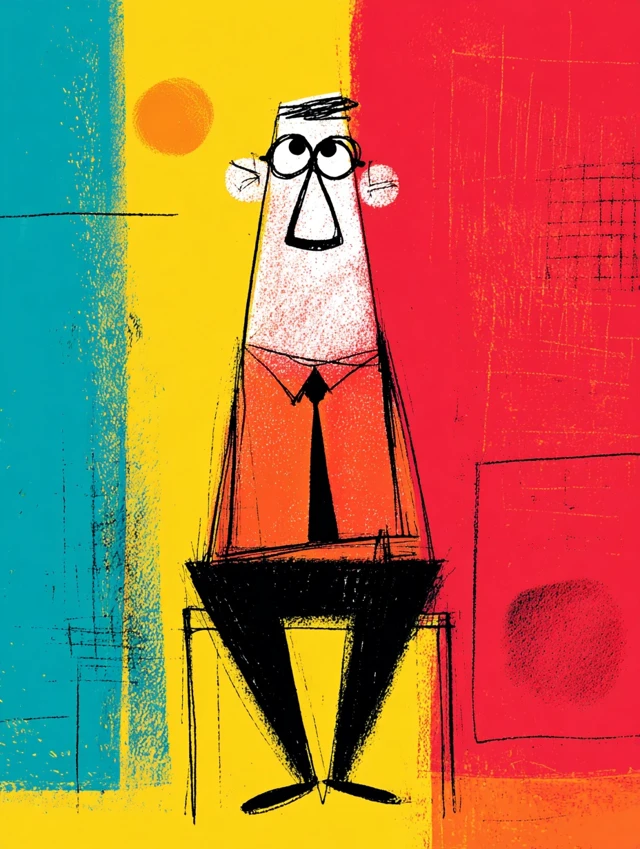 Abstract Cartoon Character Illustration