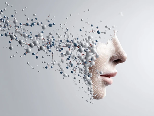 AI Skincare Formula Diagram Peptides DNA Skin Layers