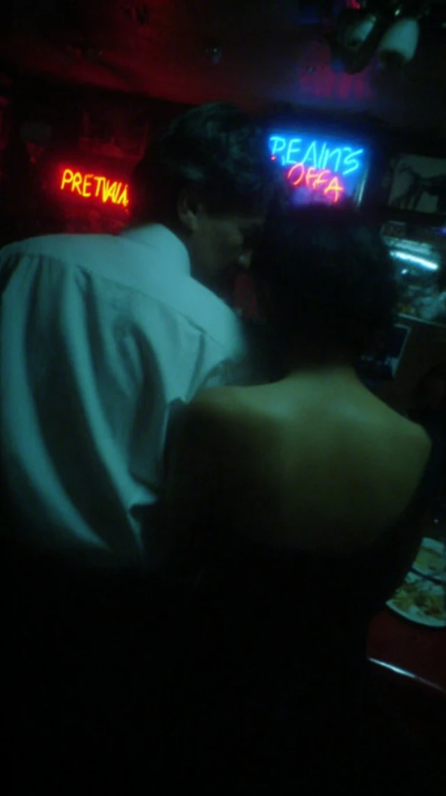 Romantic Dinner Man and Woman in Restaurant