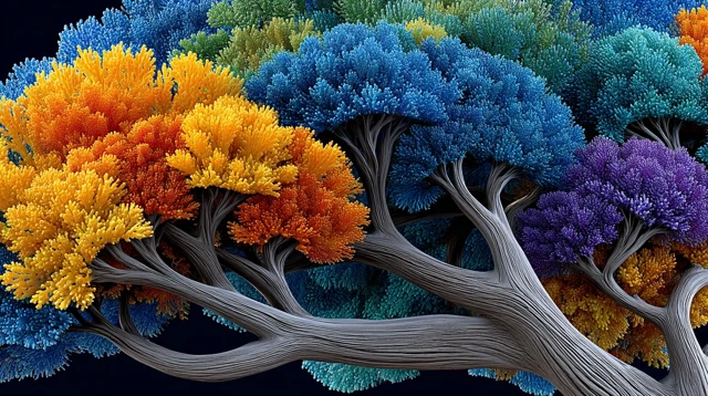 Colorful Coral Reef Fantasy Dreamlike Sea World