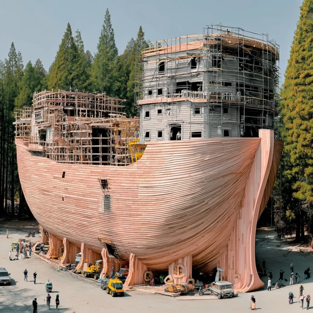 Noahs Ark Construction: Redwood Forest California