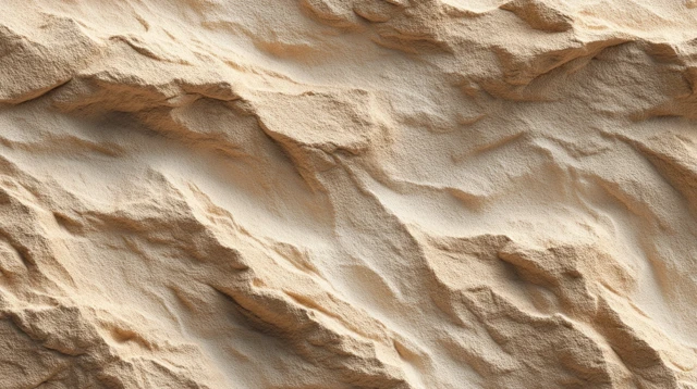 Beige Rocky Desert Sand Texture Close Up Top View