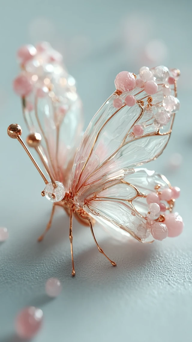 Glass Butterfly Neuro Aesthetic Octane Render