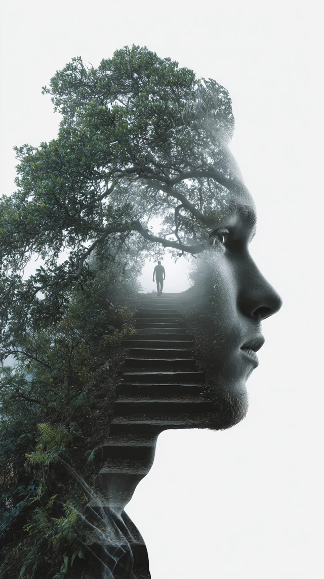 Human Growth: Double Exposure Art