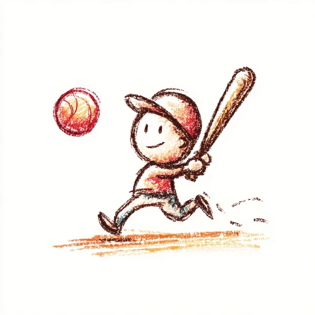 Baseball Doodle Illustration