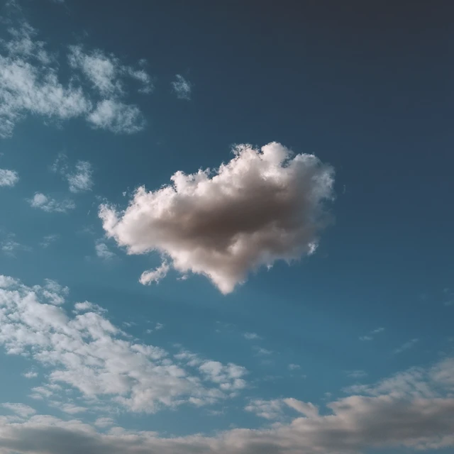 Cloud in Blue Sky Aerial View