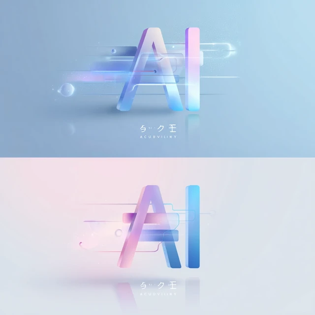 AI Visionary Logo Design Futuristic Technology